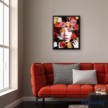 Afbeelding in Gallery-weergave laden, Schilderen op Nummer Rozengezicht Figured'Art gemiddeld nieuwkomers bloemen portret dames