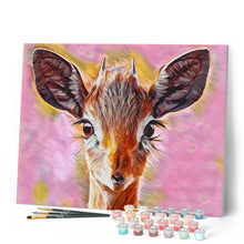 Afbeelding in Gallery-weergave laden, Schilderen op Nummer Schattig hert Figured'Art gemiddeld nieuwkomers dieren hert
