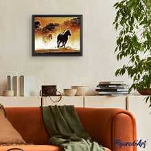 Afbeelding in Gallery-weergave laden, Schilderen op Nummer Paarden in actie Figured'Art eenvoudig nieuwkomers dieren paarden landschappen