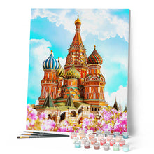 Afbeelding in Gallery-weergave laden, Schilderen op Nummer St Basil Kathedraal Figured'Art gemiddeld nieuwkomers landschappen steden