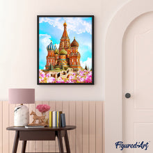 Afbeelding in Gallery-weergave laden, Schilderen op Nummer St Basil Kathedraal Figured'Art gemiddeld nieuwkomers landschappen steden