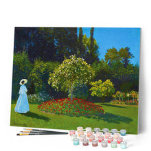 Afbeelding in Gallery-weergave laden, Schilderen op Nummer - Dame in het wit in de tuin - Monet