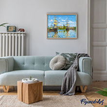 Afbeelding in Gallery-weergave laden, Schilderen op Nummer - Bootjes varen op de Seine in Rouen - Monet