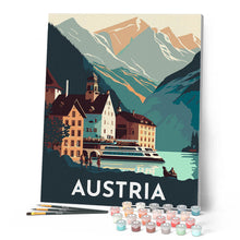 Afbeelding in Gallery-weergave laden, Schilderen op Nummer - Reisposter Hallstatt