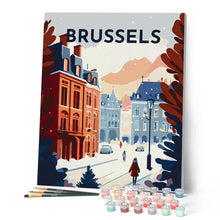 Afbeelding in Gallery-weergave laden, Schilderen op Nummer - Reisposter Brussel