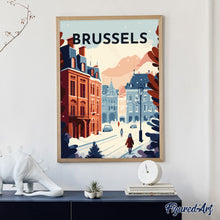 Afbeelding in Gallery-weergave laden, Schilderen op Nummer - Reisposter Brussel