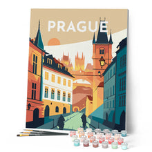 Afbeelding in Gallery-weergave laden, Schilderen op Nummer - Reisposter Praag
