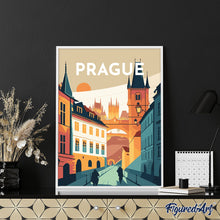 Afbeelding in Gallery-weergave laden, Schilderen op Nummer - Reisposter Praag
