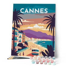 Afbeelding in Gallery-weergave laden, Schilderen op Nummer - Reisposter Cannes