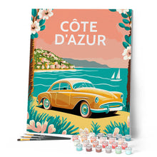 Afbeelding in Gallery-weergave laden, Schilderen op Nummer - Reisposter Côte d'Azur