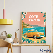 Afbeelding in Gallery-weergave laden, Schilderen op Nummer - Reisposter Côte d'Azur