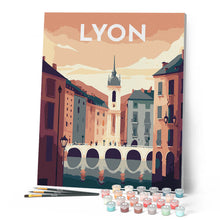 Afbeelding in Gallery-weergave laden, Schilderen op Nummer - Reisposter Lyon