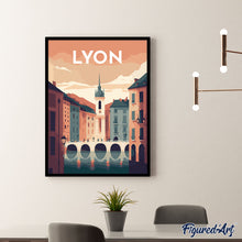 Afbeelding in Gallery-weergave laden, Schilderen op Nummer - Reisposter Lyon