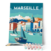 Afbeelding in Gallery-weergave laden, Schilderen op Nummer - Reisposter Marseille