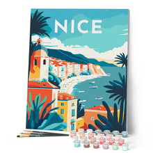 Afbeelding in Gallery-weergave laden, Schilderen op Nummer - Reisposter Nice