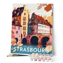 Afbeelding in Gallery-weergave laden, Schilderen op Nummer - Reisposter Straatsburg