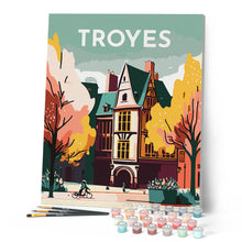 Afbeelding in Gallery-weergave laden, Schilderen op Nummer - Reisposter Troyes