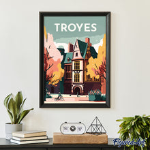 Afbeelding in Gallery-weergave laden, Schilderen op Nummer - Reisposter Troyes