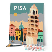 Afbeelding in Gallery-weergave laden, Schilderen op Nummer - Reisposter Pisa