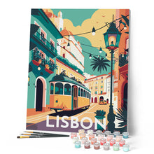 Afbeelding in Gallery-weergave laden, Schilderen op Nummer - Reisposter Lissabon