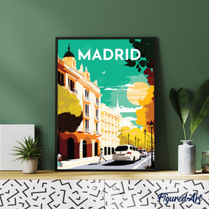 Schilderen op Nummer - Reisposter Madrid