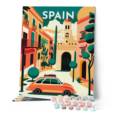 Afbeelding in Gallery-weergave laden, Schilderen op Nummer - Reisposter Sevilla