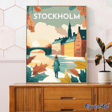Afbeelding in Gallery-weergave laden, Schilderen op Nummer - Reisposter Stockholm