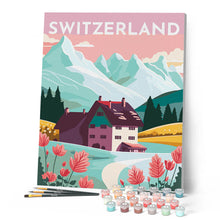 Afbeelding in Gallery-weergave laden, Schilderen op Nummer - Reisposter Luzern