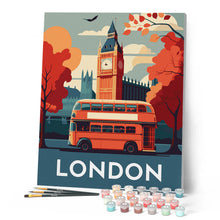 Afbeelding in Gallery-weergave laden, Schilderen op Nummer - Reisposter Londen