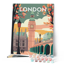 Afbeelding in Gallery-weergave laden, Schilderen op Nummer - Reisposter Londen II