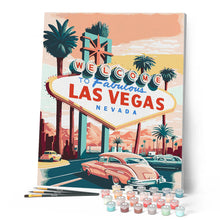 Afbeelding in Gallery-weergave laden, Schilderen op Nummer - Reisposter Las Vegas