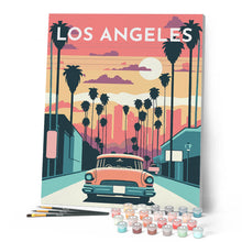 Afbeelding in Gallery-weergave laden, Schilderen op Nummer - Reisposter Los Angeles