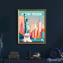 Afbeelding in Gallery-weergave laden, Schilderen op Nummer - Reisposter New York