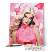 Afbeelding in Gallery-weergave laden, Schilderen op Nummer - Blonde Diva in Roze