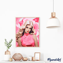 Afbeelding in Gallery-weergave laden, Schilderen op Nummer - Blonde Diva in Roze