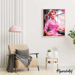 Schilderen op Nummer - Vintage Roze Diva