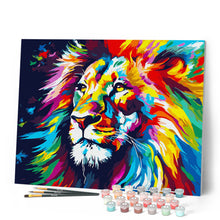 Afbeelding in Gallery-weergave laden, Schilderen op Nummer - Kleurrijke Abstracte Leeuw
