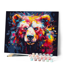 Afbeelding in Gallery-weergave laden, Schilderen op Nummer - Kleurrijke Abstracte Beer