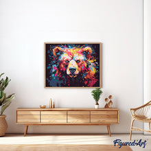 Afbeelding in Gallery-weergave laden, Schilderen op Nummer - Kleurrijke Abstracte Beer