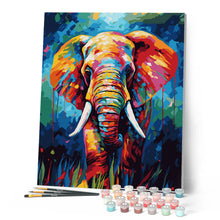 Afbeelding in Gallery-weergave laden, Schilderen op Nummer - Kleurrijke Abstracte Olifant