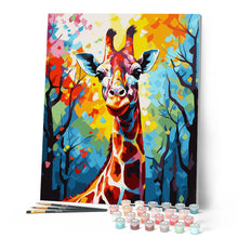 Afbeelding in Gallery-weergave laden, Schilderen op Nummer - Kleurrijke Abstracte Giraf