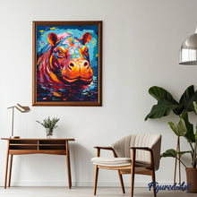 Afbeelding in Gallery-weergave laden, Schilderen op Nummer - Kleurrijke Abstracte Nijlpaard