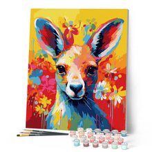 Afbeelding in Gallery-weergave laden, Schilderen op Nummer - Kleurrijke Abstracte Kangoeroe