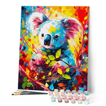 Afbeelding in Gallery-weergave laden, Schilderen op Nummer - Kleurrijke Abstracte Koala