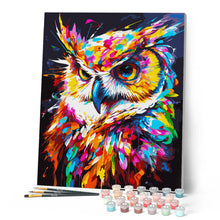 Afbeelding in Gallery-weergave laden, Schilderen op Nummer - Kleurrijke Abstracte Uil
