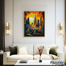 Afbeelding in Gallery-weergave laden, Schilderen op Nummer - Art Deco Auto in New York