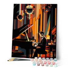 Afbeelding in Gallery-weergave laden, Schilderen op Nummer - Art Deco Man aan een Piano