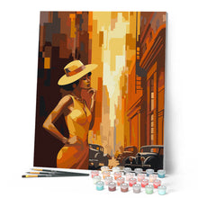 Afbeelding in Gallery-weergave laden, Schilderen op Nummer - Art Deco Vrouw in de Stad