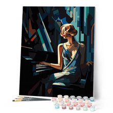Afbeelding in Gallery-weergave laden, Schilderen op Nummer - Art Deco Vrouw aan een Piano
