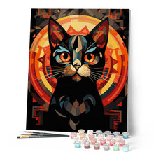 Afbeelding in Gallery-weergave laden, Schilderen op Nummer - Art Deco Zwarte Kat